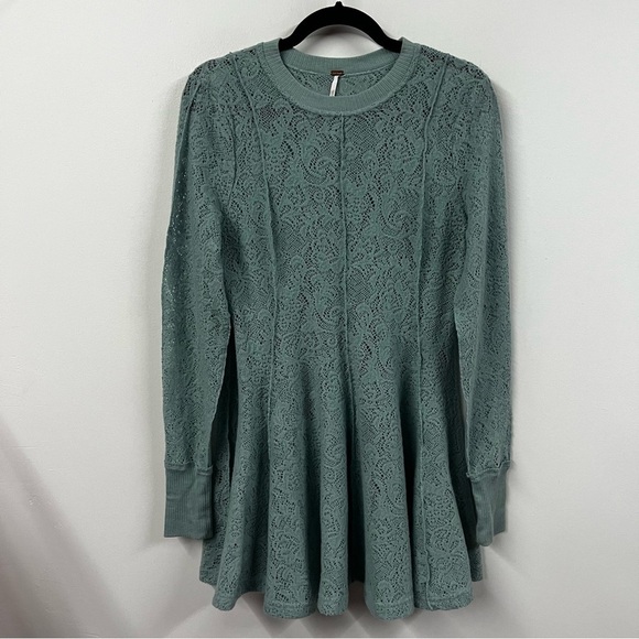 Free People Coffee in the Morning Knit Tunic Mini Dress - Picture 5 of 16